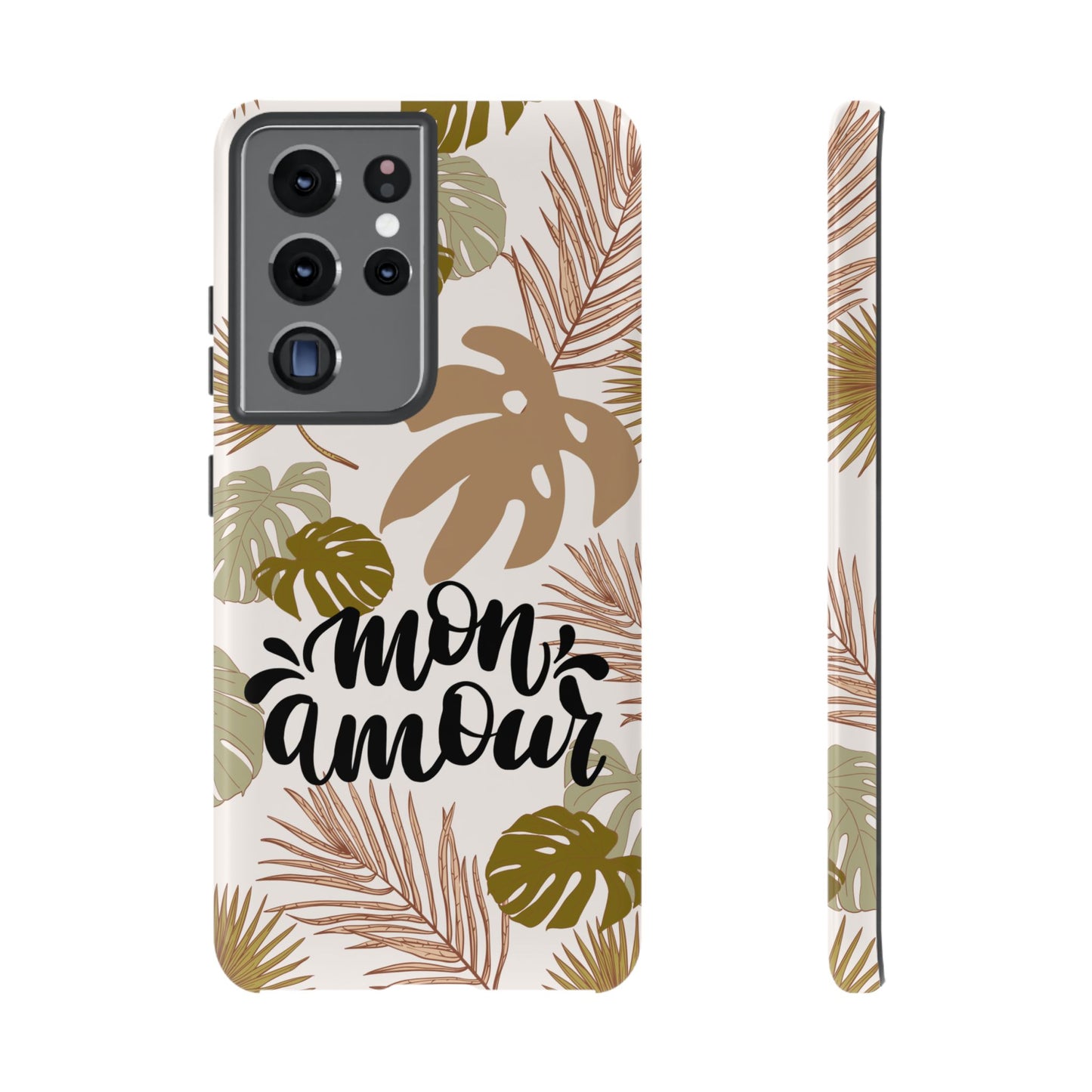 'Mon Amour' Stylish Tropical Phone Case Design