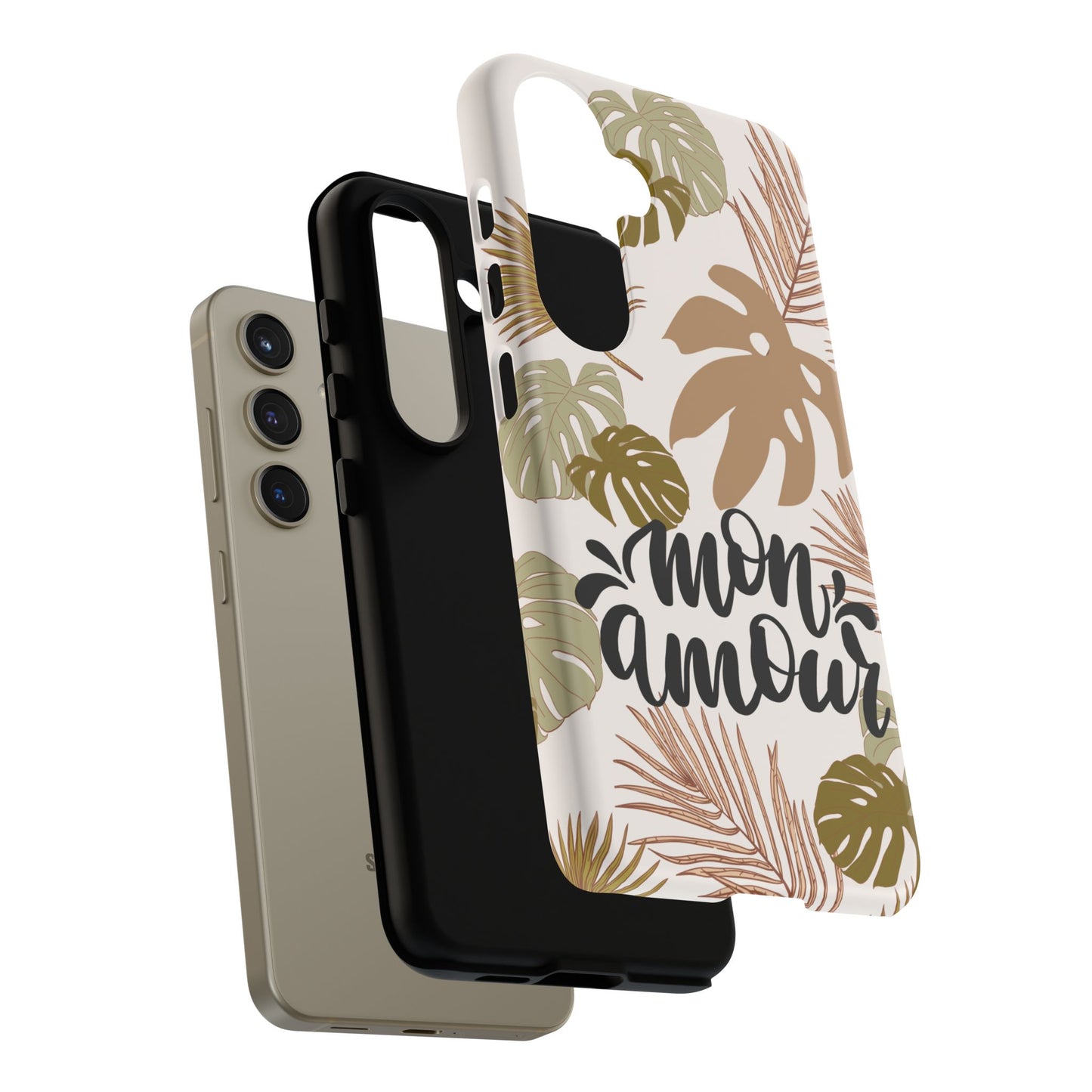 'Mon Amour' Stylish Tropical Phone Case Design