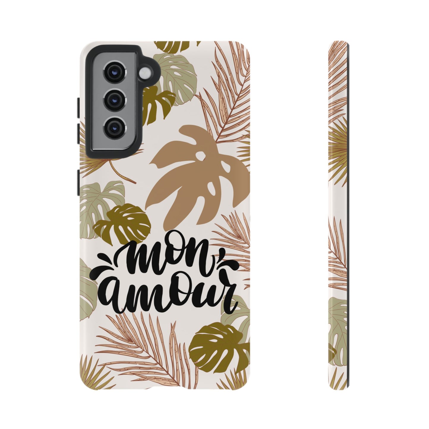 'Mon Amour' Stylish Tropical Phone Case Design
