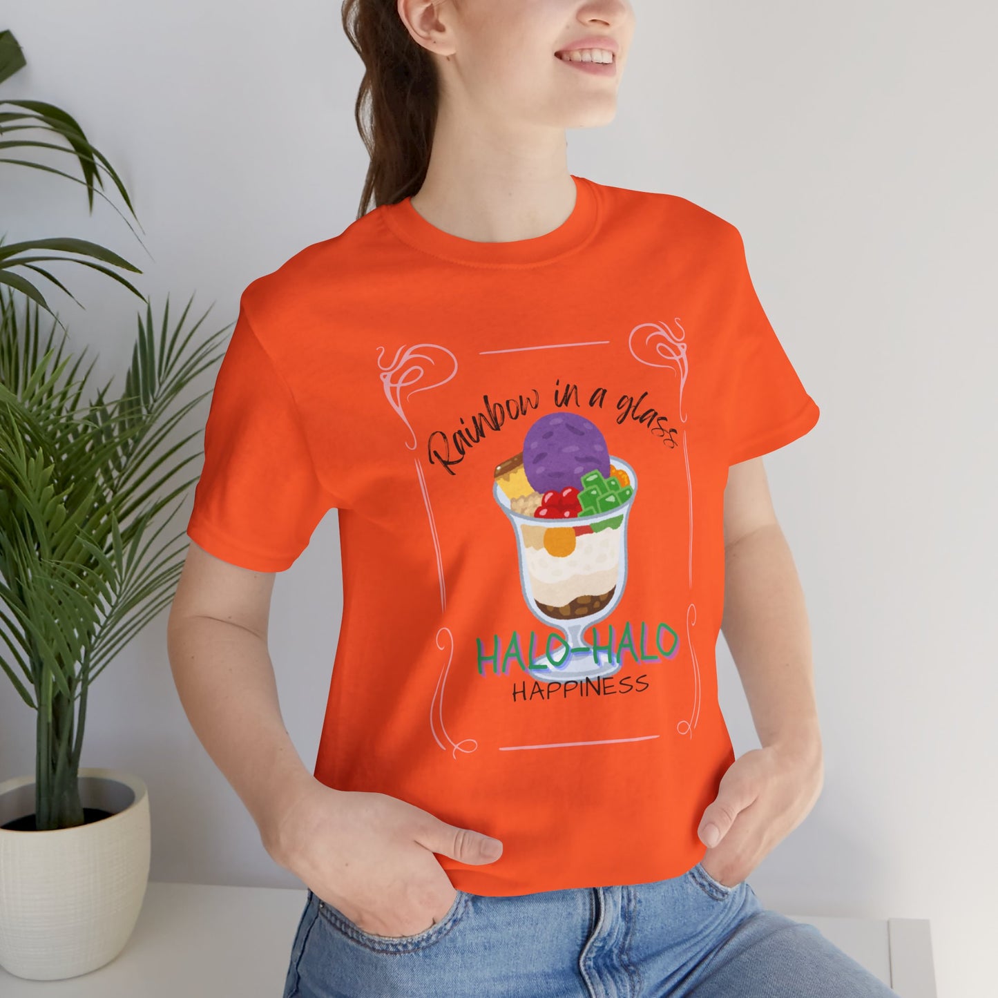 Rainbow in a Glass, Halo-Halo Happiness Women's Premium Soft Tee
