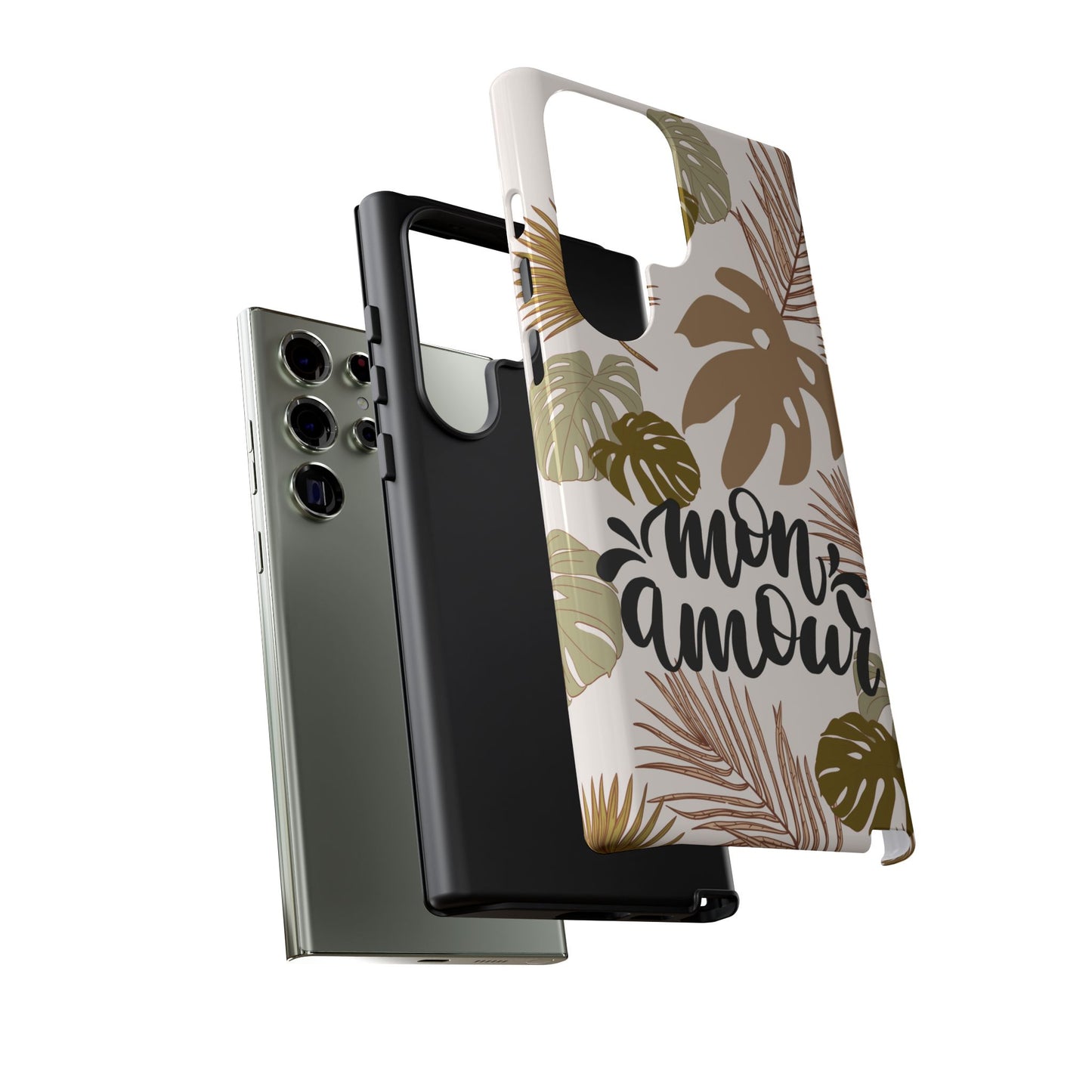 'Mon Amour' Stylish Tropical Phone Case Design