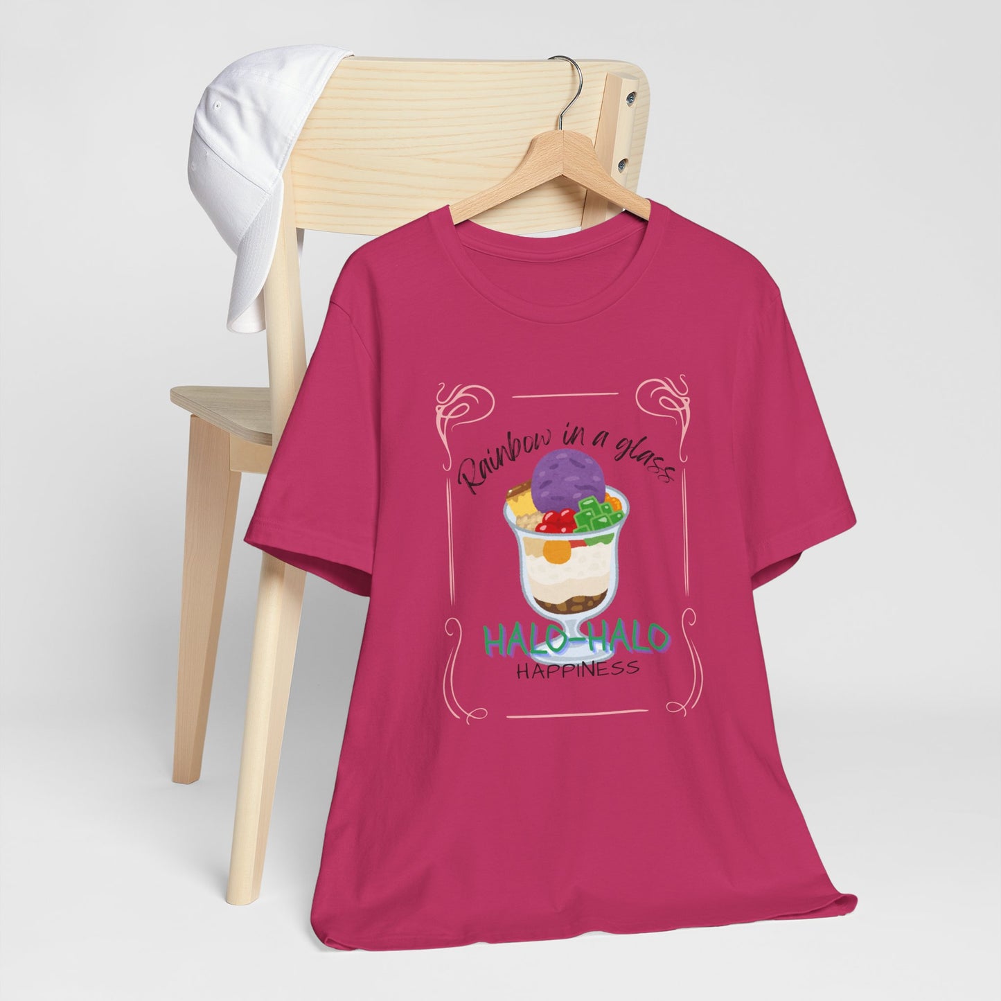 Rainbow in a Glass, Halo-Halo Happiness Women's Premium Soft Tee