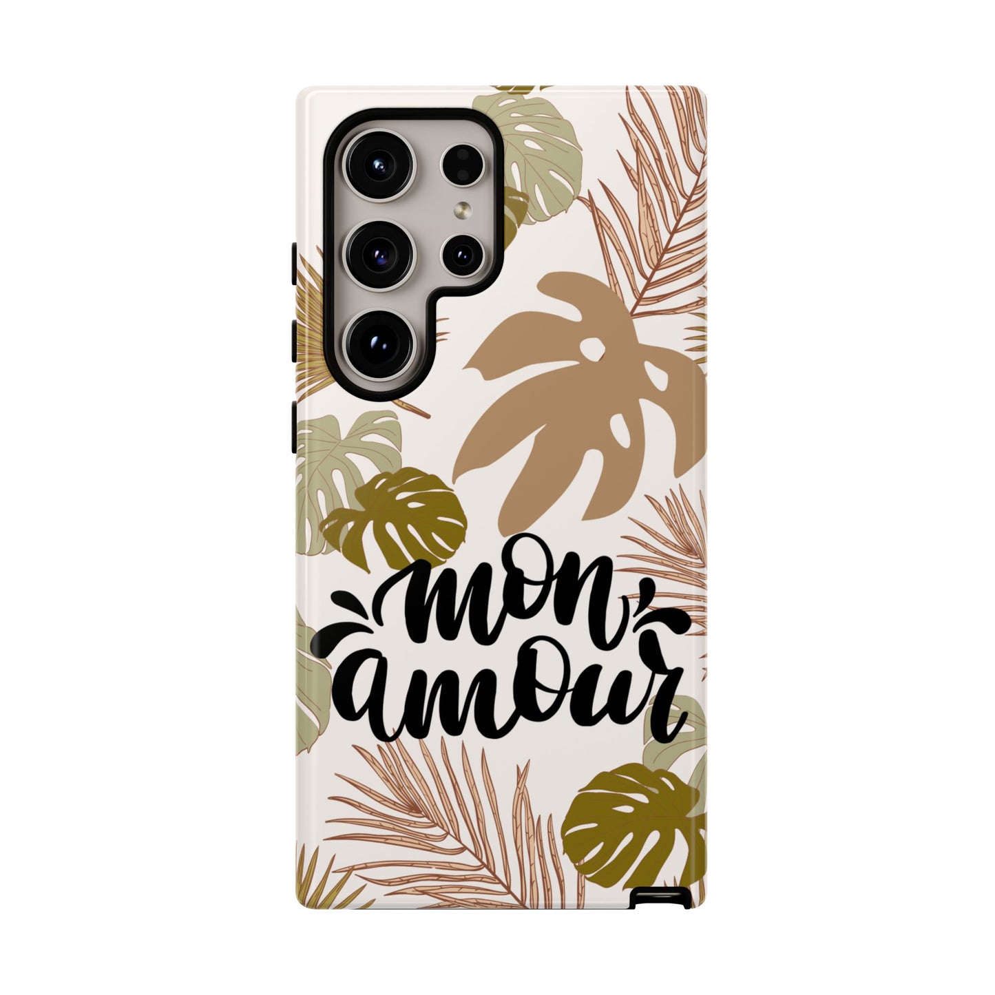 'Mon Amour' Stylish Tropical Phone Case Design